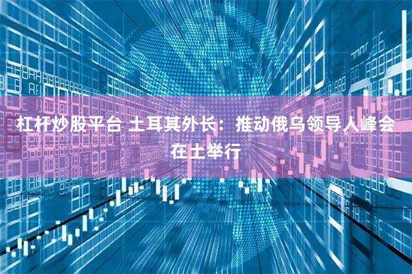 杠杆炒股平台 土耳其外长：推动俄乌领导人峰会在土举行